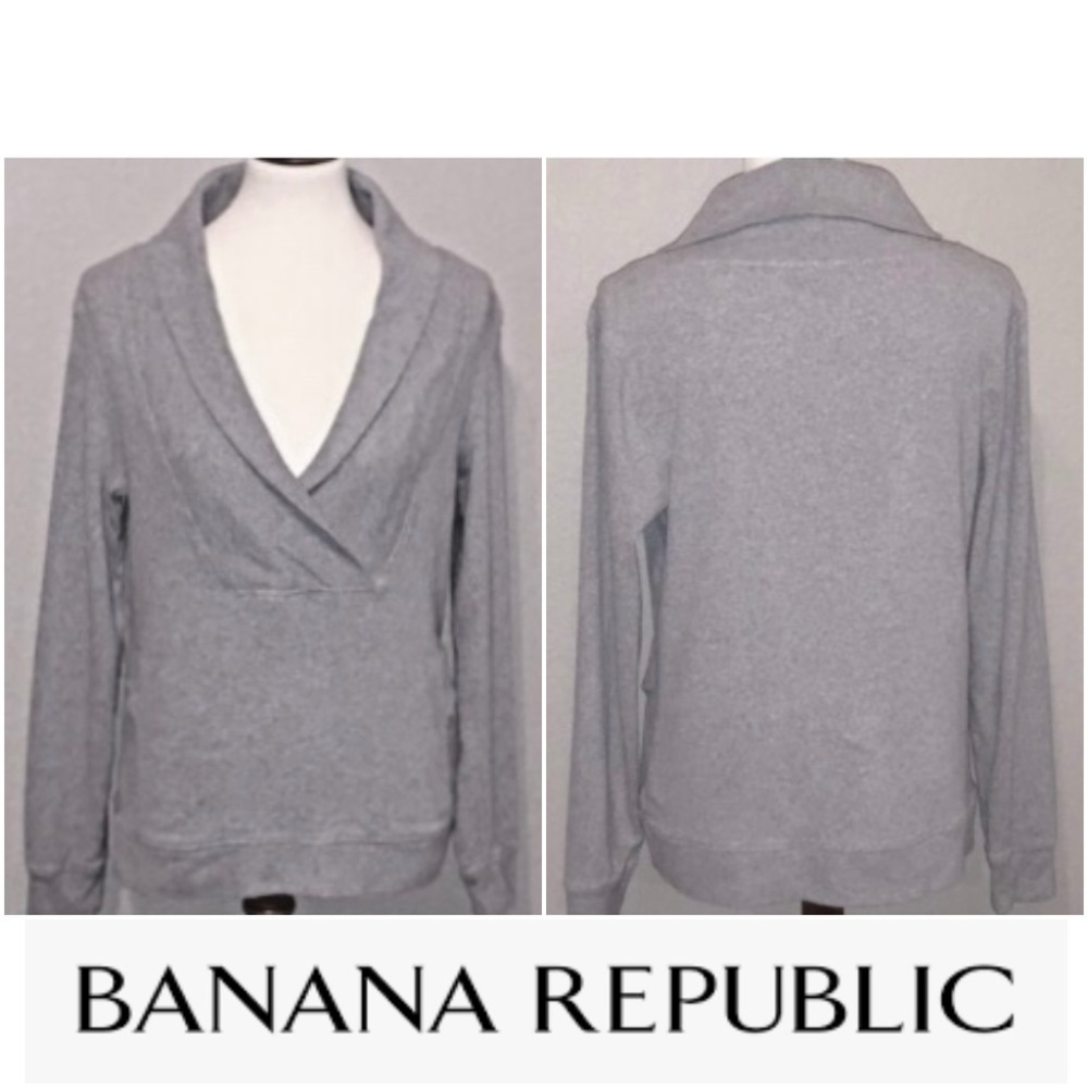 Banana Republic Gray Sweatshirt Sz M Athleisure
